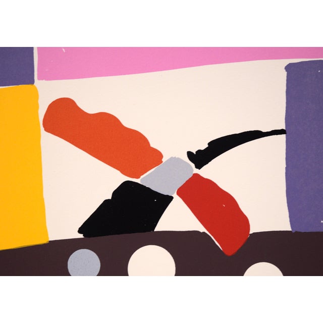 1980s "Pink Sky" Abstract Geometric Screen Print Numbered 7/30 by Harvey Daniels For Sale - Image 9 of 9