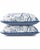 Hollywood Regency A Pair of Blue & White Bird Print Lumbar Pillows With Contrast Piping For Sale - Image 3 of 5