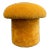 1970s Vintage Mushroom Footstool in Orange Shag For Sale