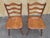 Brown Pair of Genuine Cushman Colonial American Ladderback Cherry Side Chairs For Sale - Image 8 of 12