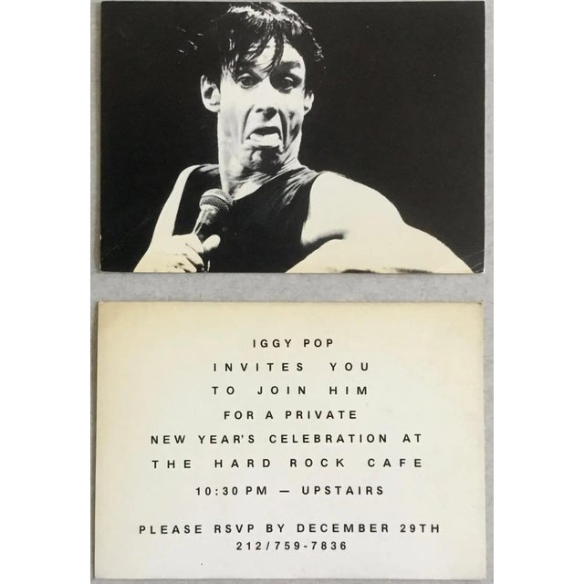 American Early 1980s Iggy Pop Announcement For Sale - Image 3 of 3