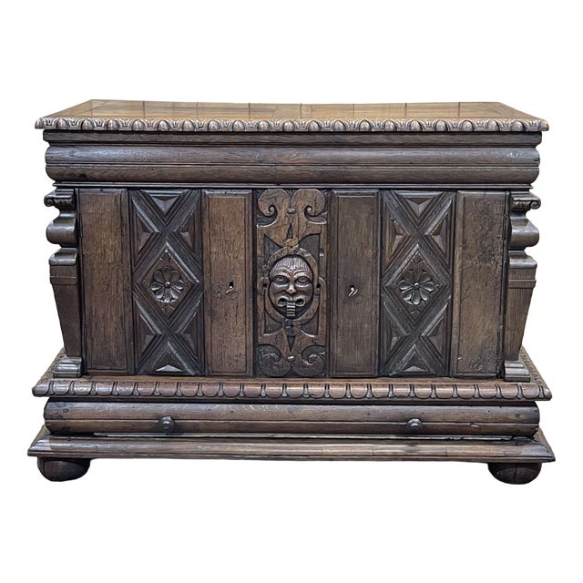 Antique Renaissance Sideboard in Oak For Sale