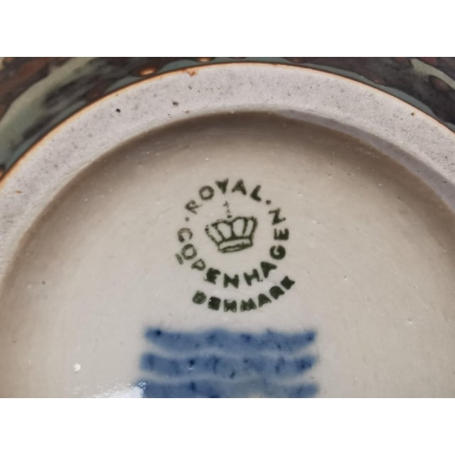 Brown Bowl with Sung Glaze by Kresten Bloch for Royal Copenhagen, 1963 For Sale - Image 8 of 12
