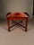 Wood Vintage English Mahogany Butler’s Drop-Leaf Tray Coffee Table With Brass Hinges For Sale - Image 7 of 18