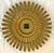 Vintage Circa 1969 Syroco Mid Century Modern Starburst Wall Clock in Antique Gold Finish For Sale - Image 17 of 18