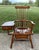 Wood Mid 20th Century Vintage Walnut Pennsylvania Windsor Writing Chair With Two Drawers For Sale - Image 7 of 18