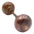 Pair of Vintage 2 In. Darkened Brass Passage Door Knobs For Sale