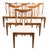 Mid Century Modern Dining Chairs Set 6 Solid Stained Oak Keller Furniture Tan For Sale
