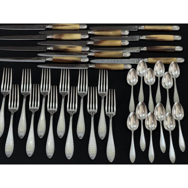 Albatros Silverplate Flatware Set from Christofle, 1930s, Set of 39 For Sale - Image 9 of 18