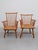 Set of two lounge arm chairs by arno lambrecht for wk mobel, 1950s germany. The elegant sturdy frame is constructed from...