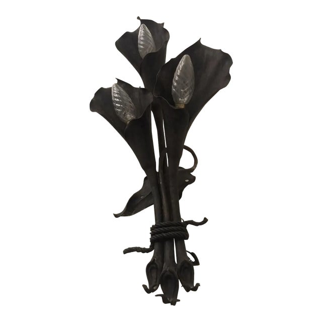 Antique Wrought Iron Sconce For Sale