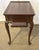 1981 Ethan Allen Georgian Court Queen Anne Cherry Tea Table With Pull Out Trays For Sale - Image 6 of 7