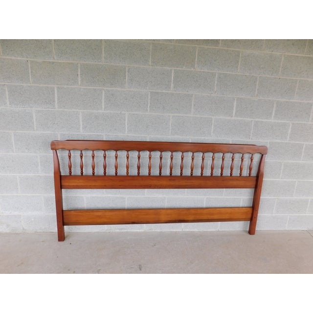 Cinnamon Henkel Harris Cherry King Size Headboard For Sale - Image 8 of 8