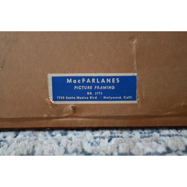 Blue London Print Regent Street Hand Coloured Framed Art, 1930s For Sale - Image 8 of 10