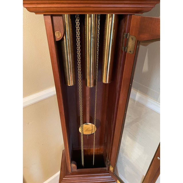 Wood Vintage Emperor Grandfather Clock 353801 For Sale - Image 7 of 11