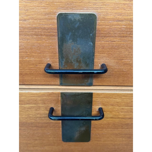 Vintage Italian Chest of Drawers in Teak with Metal Legs, 1950s For Sale - Image 18 of 18