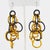 Mid-Century Modern David Spada Space Age Gold and Black Aluminum Dangle Pierced Earrings For Sale - Image 3 of 8