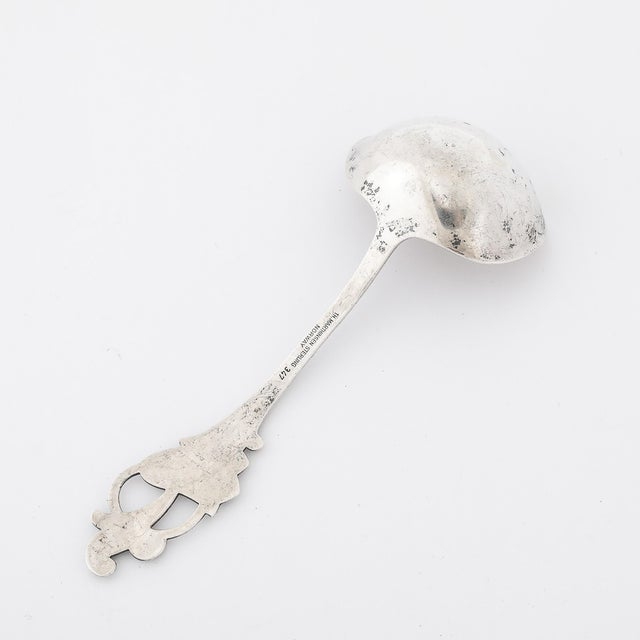 Sterling Silver Ladle in Norwegian Blue Bell Pattern Signed Thorvald Marthinsen For Sale - Image 9 of 9