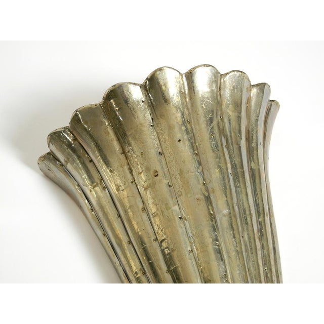 1950s Long Wall Lamps in Wood-Covered Aluminum, 1950s, Set of 2 For Sale - Image 5 of 10