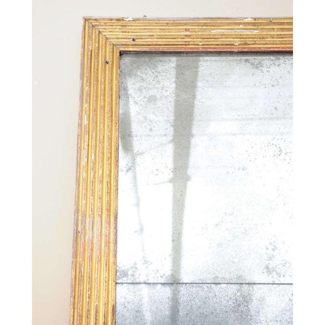 French Fluted Giltwood Mirror For Sale - Image 4 of 6