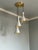 Not Yet Made - Made To Order Modern Handmade Brass Triple Cone White & Gold Chandelier Minimalist Hanging Light Fixture For Sale - Image 5 of 8
