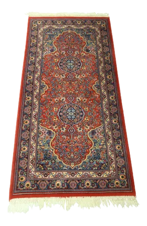Sarouk Pattern Approx. 3 X 6 Wool Area Rug