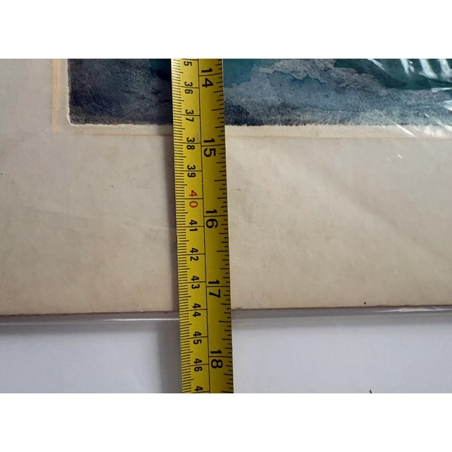 Mid 20th Century Florence Weinstein Matted Abstract Watercolor Painting on Paper - Signed For Sale - Image 4 of 7