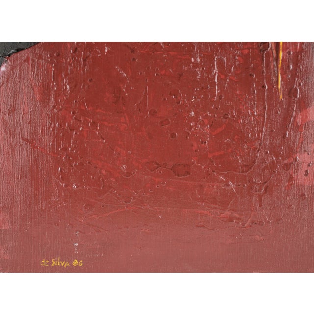 Red and Black Abstract Expressionist - Tribute to Jose Guerrero by Ricardo De Silva For Sale In Monterey, CA - Image 6 of 8