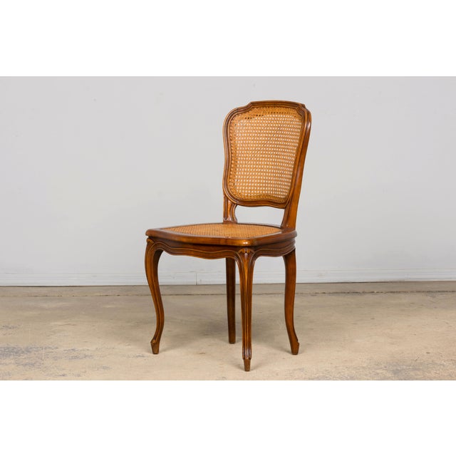 Set of 8 Early 20th Century French Louis XV Style Walnut Cane Dining Chairs For Sale In New York - Image 6 of 18