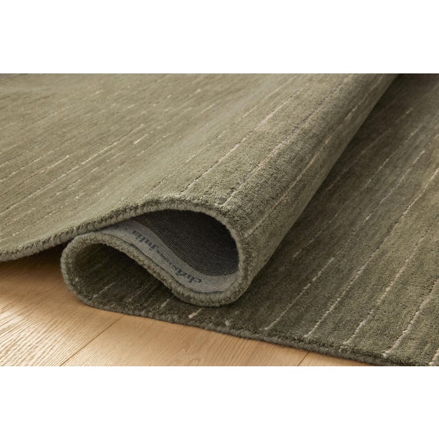 Loloi Rugs Chris Loves Julia x Loloi Henry Olive / Ivory 7'-9" x 9'-9" Area Rug For Sale - Image 4 of 6