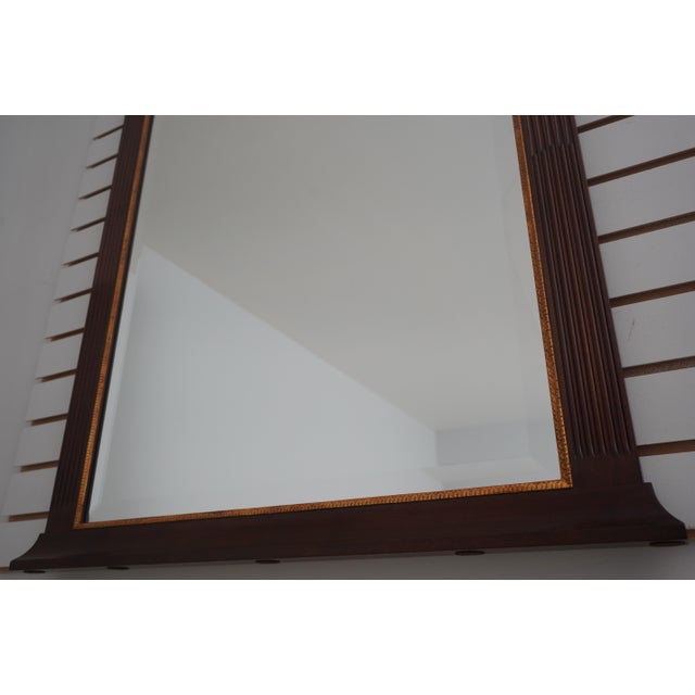 Henkel Harris Mahogany Broken Arch Wall Mirror For Sale - Image 9 of 11
