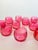 Mid Century Optic Pink Cranberry Roly Poly Glasses, Set of 12 For Sale - Image 10 of 16