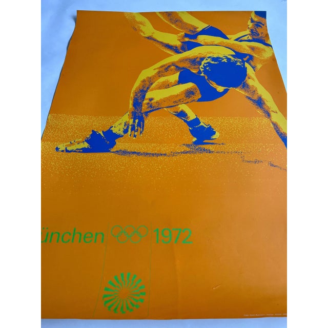 1970s Munich Olympic Games Mens Wrestling Poster by Otl Aicher, 1972 For Sale - Image 5 of 7