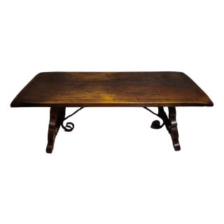 Large Wooden Farmhouse Table For Sale