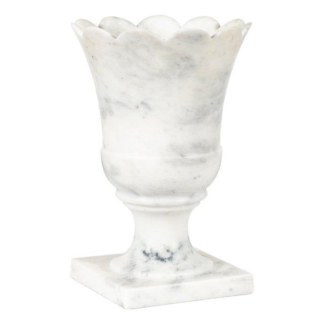 Maitland-Smith Ambaji Scalloped Pedestal Vase For Sale