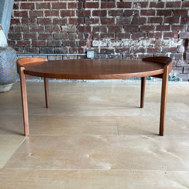 Mid-Century Modern Jens Risom Restored Walnut Coffee Table For Sale - Image 10 of 11