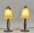 Art Deco Pair of E. Gauthier & Daum French Art Deco Lamps 1920s - Yellow Mottled Glass & Iron For Sale - Image 3 of 12
