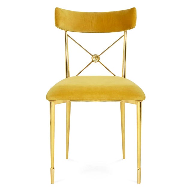 Our modern homage to an Empire style dining chair. Our Rider Chair is petite and glamorous, but ultra comfy. Great as a...