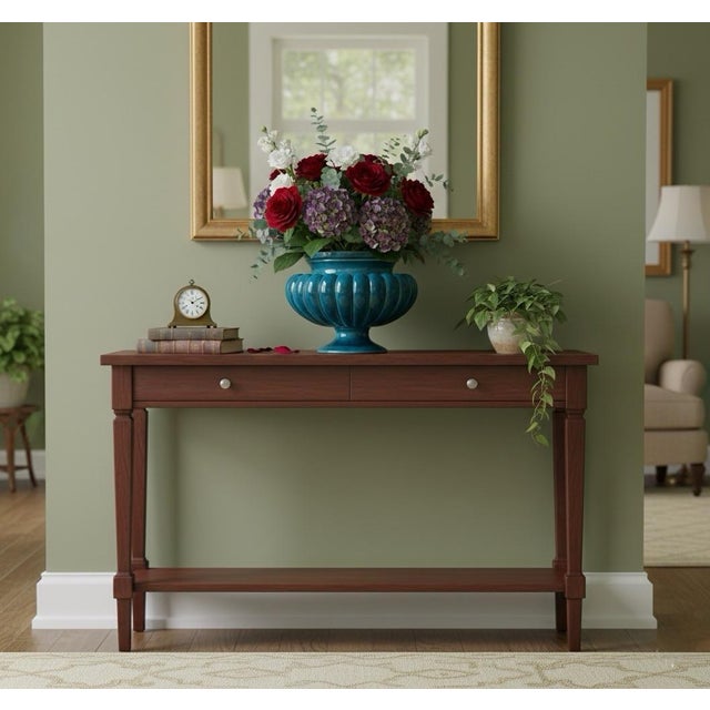 Ceramic Decorative Teal Glazed Ceramic Urn Planter / Compote Bowl For Sale - Image 7 of 8