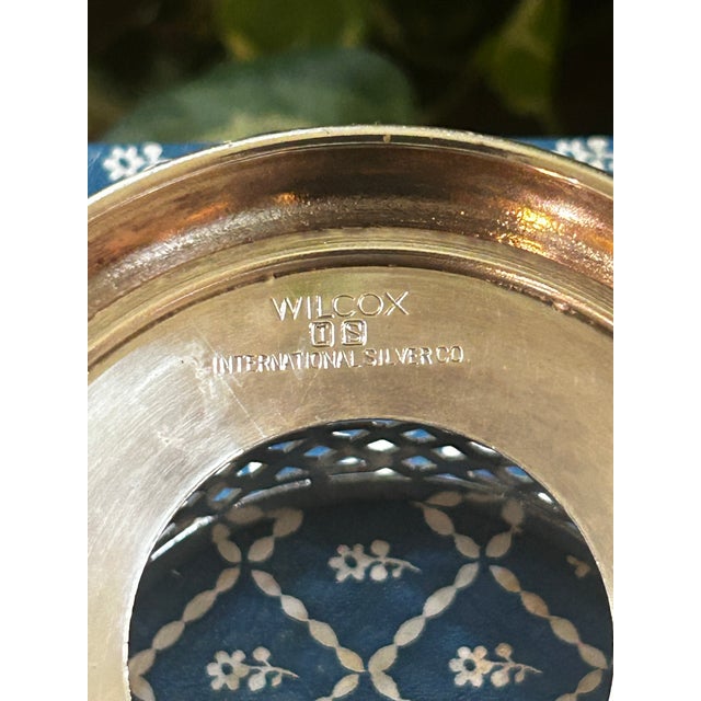 Vintage Wilcox 6812 Art Deco Silver Plate Condiment Holder or Jar Sleeve For Sale - Image 9 of 10