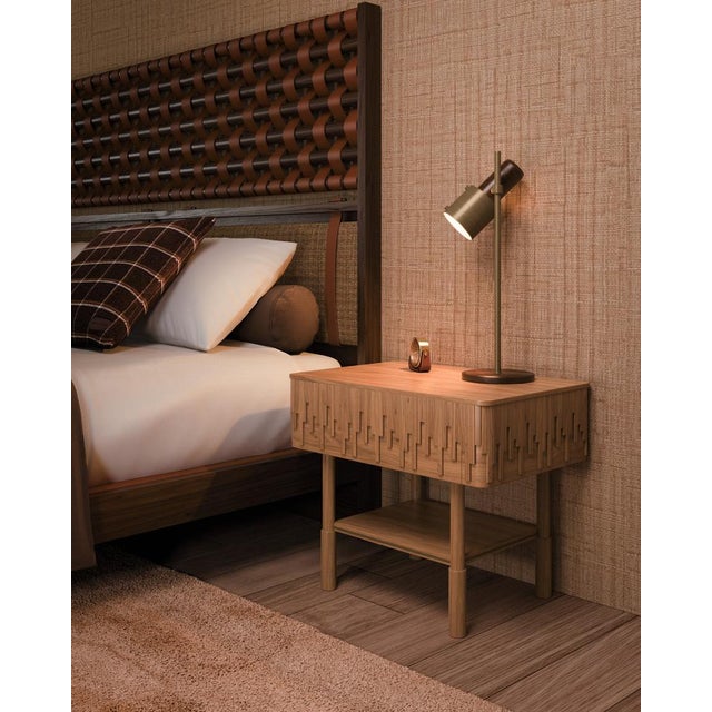 Campbell Bedside Table by Wood Tailors Club For Sale - Image 6 of 7