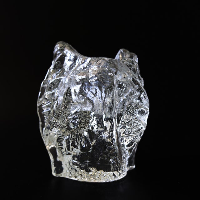 Vintage Glass Candleholder by Pertti Santalahti for Humppila, Finland For Sale - Image 5 of 5