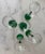 Glass Set of 5 Vintage Tall Green Wine Glasses For Sale - Image 7 of 8