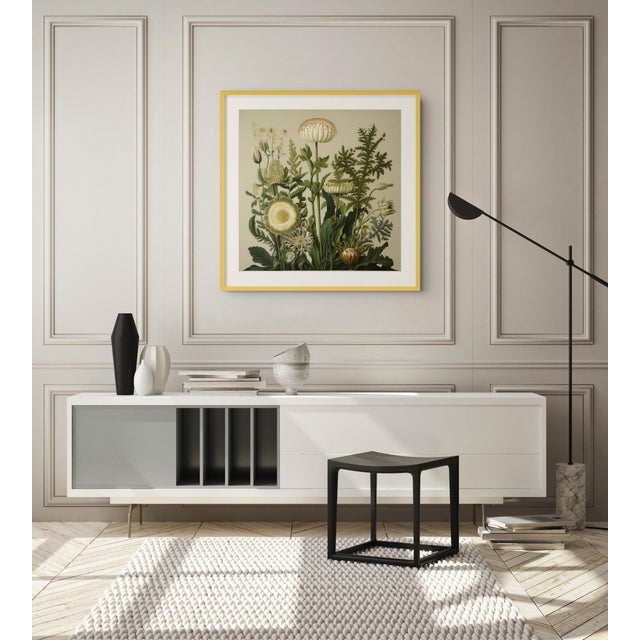 Dark Green Flowers - Original Watercolor Botanical Fine Art Print. *Chairish Exclusive. Dimensions: Print size (in): 20 x...