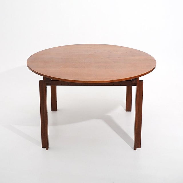 Wood Extendable Round Table by Inge Klingeberg for France & Son, 1960s For Sale - Image 7 of 18