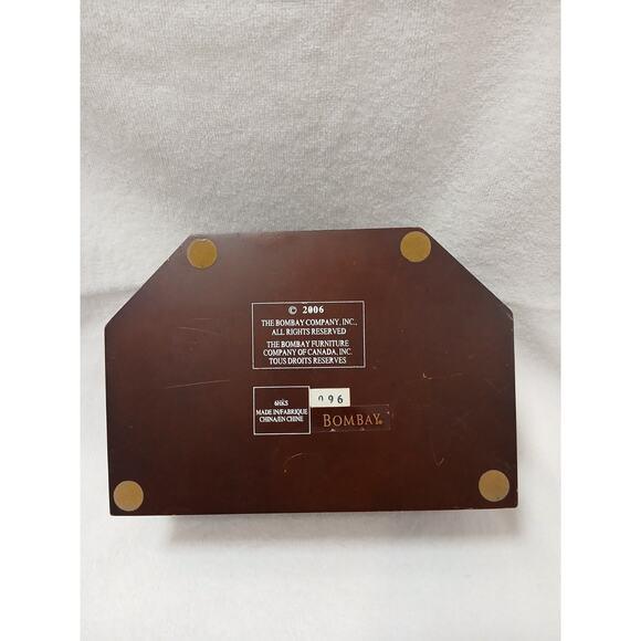 Rare the Bombay Company Octaganal Wood Jewelry Box Removeable Tray Nostalgia VNT For Sale In San Diego - Image 6 of 17