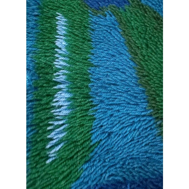 1970s Danish Rya Tapestry Wool Wall Rug by Ege Taepper, Denmark, 1970s For Sale - Image 5 of 7