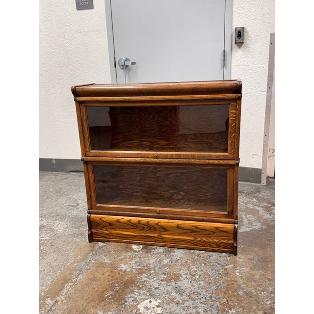 Design Plus Gallery presents a Two Stack Barrister Bookcase by Globe-Wernicke. This antique two stack barrister bookcase...