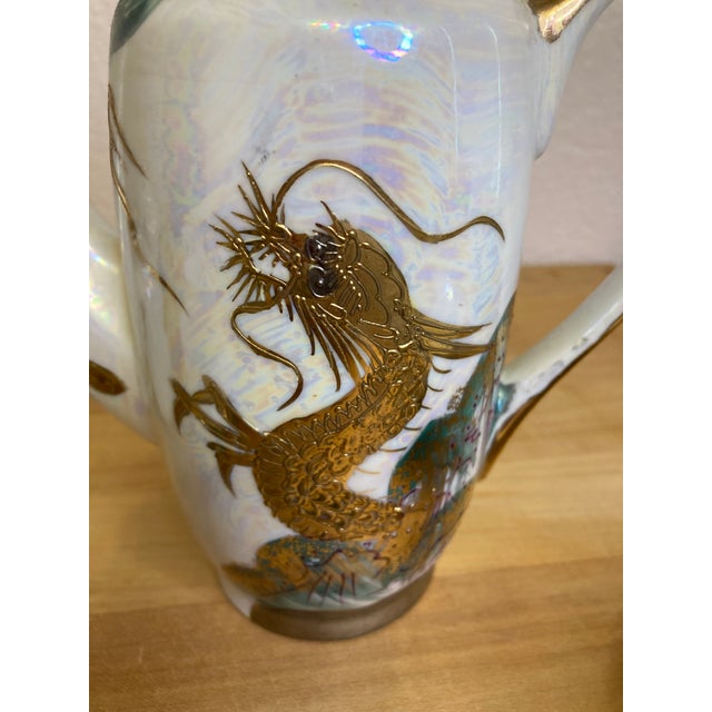 Antique Japanese Hand Painted Dragon Tea Set 17 Pieces Chairish
