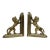 Vintage 20th C Brass Lion Bookends For Sale